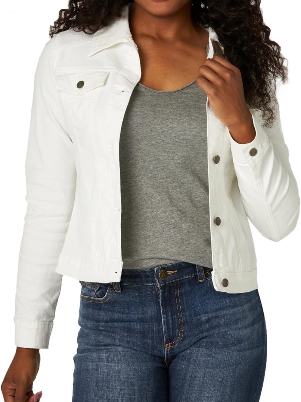 NEW Lee Riders White Women's Jean Jacket - Size Small